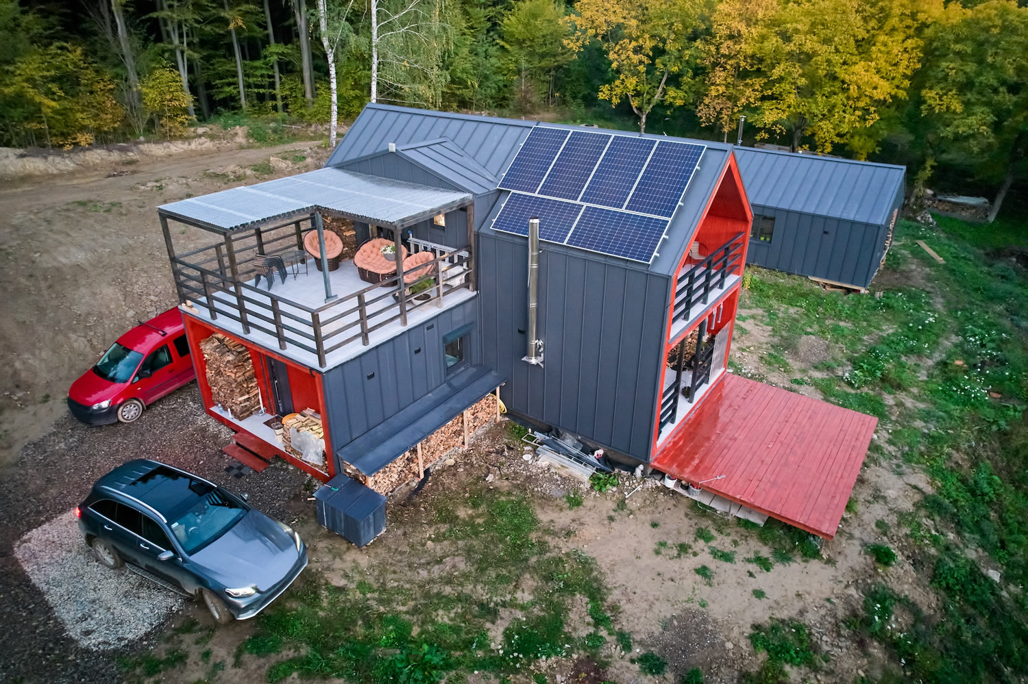 Maison moderne panneau solaire