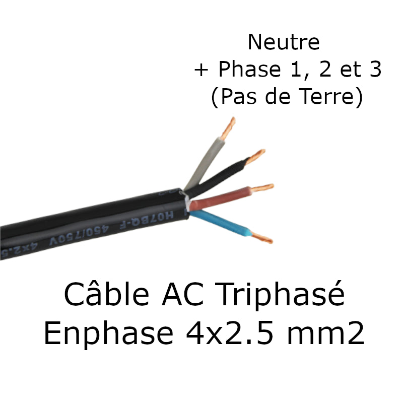 Q Cable AC TRIPHASE Enphase IQ pour micro-onduleur gamme IQ7 2