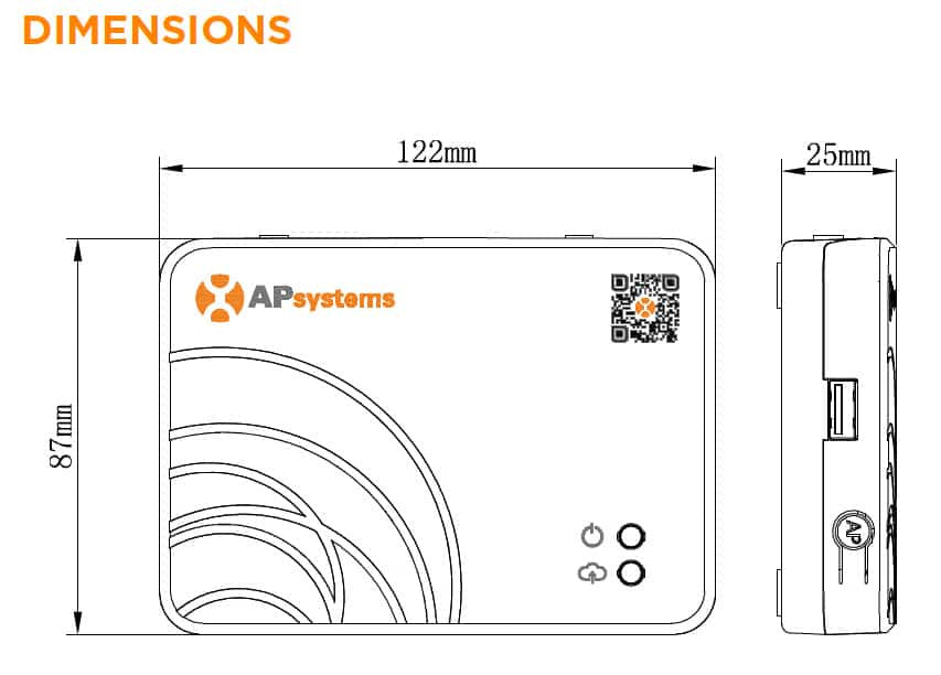 Supervision - APsystems - Passerelle web ECU-B (4x Panneaux maxi)
