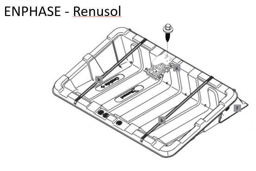 Fixation - Support de Micro-onduleurs Enphase sur Rails ESDEC - 1x Vis auto foreuse
