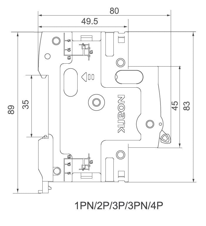 Protection Panneau Solaire - NOARK - Disjoncteur AC Triphasé Courbe C 10 A