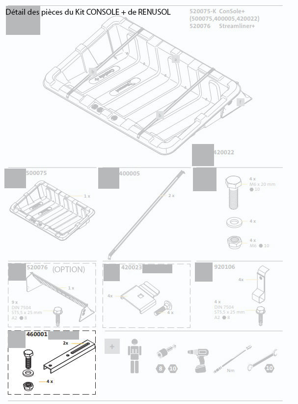 Fixation - Renusol - kit extention