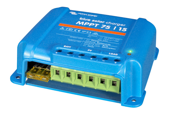 Régulateur Chargeur Solaire - VICTRON ENERGY - MPPT 75 Volts / 15A vers batterie 12/24 V VE.Direct 75/15