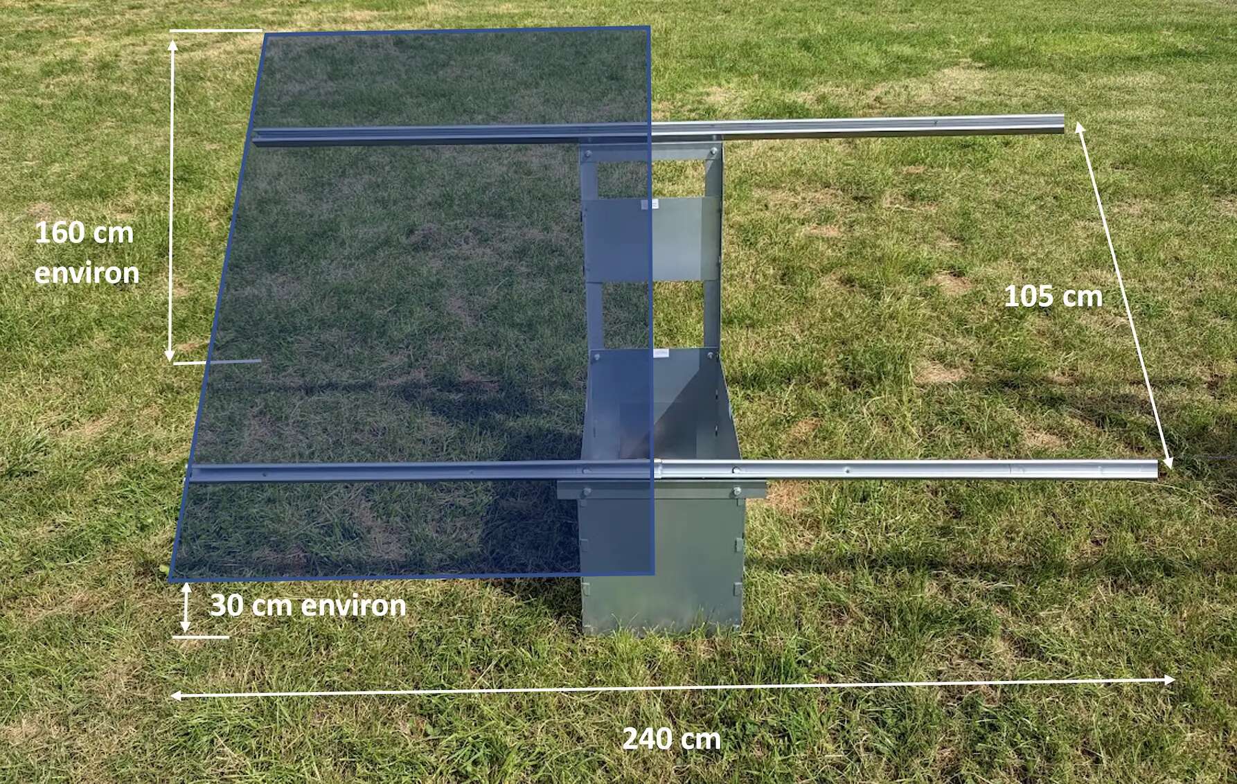 Fixation de panneau solaire - óTerra Caisson d'extension de fixation au sol